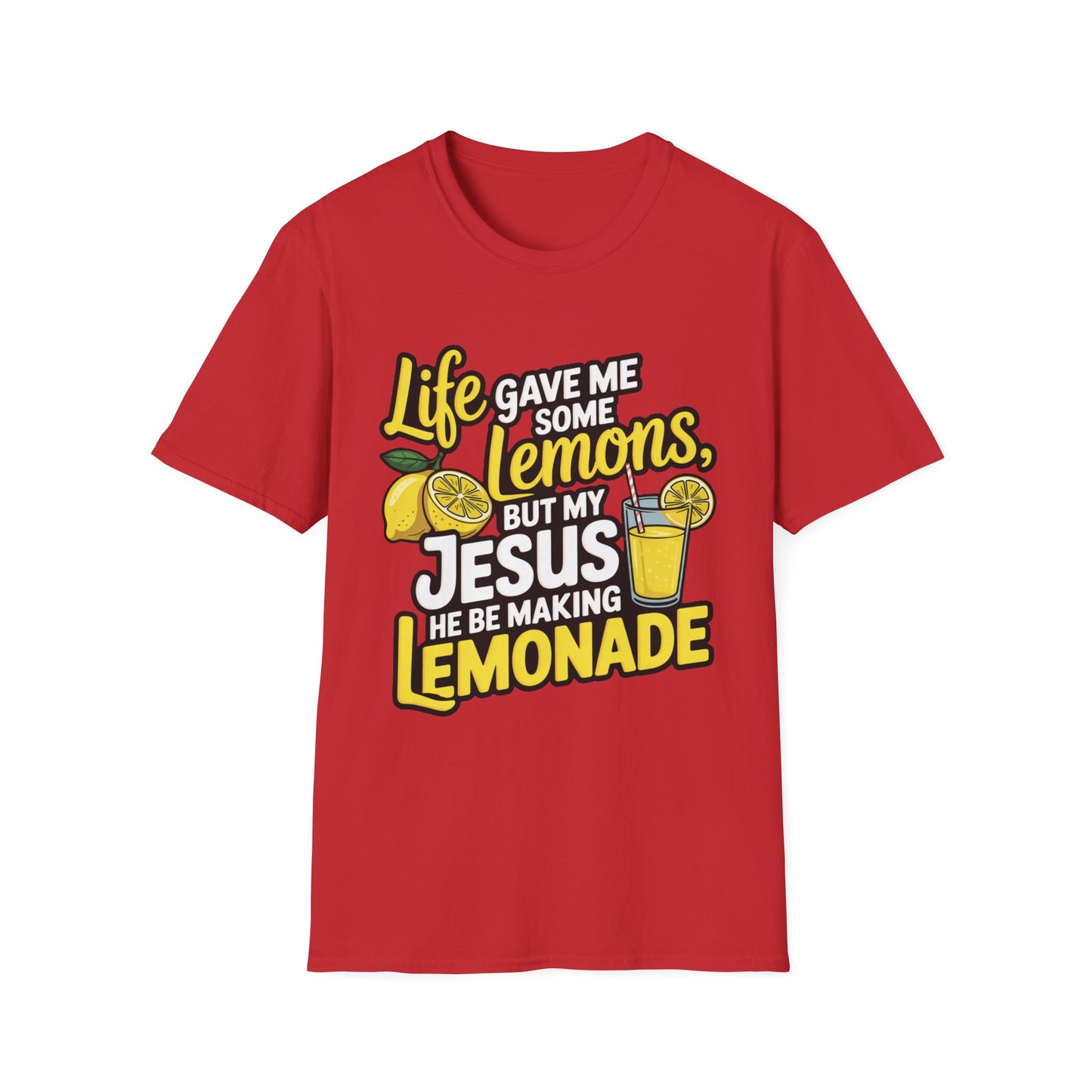 Life Gave Me Lemons, But My Jesus Made Lemonade – Faith-Fueled Graphic T-Shirt