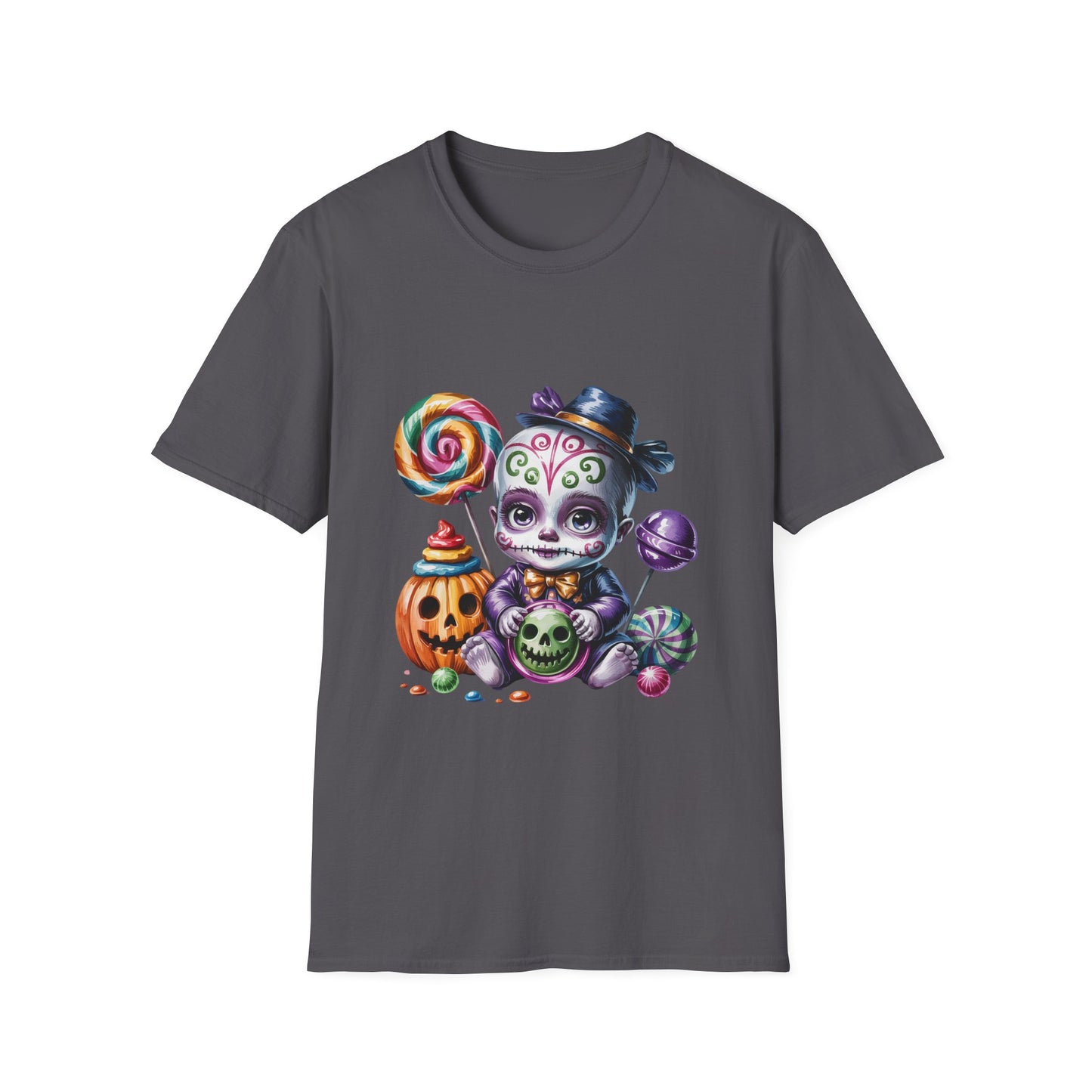 Baby Skeleton Halloween T-Shirt, Spooky Trickster Tee, Sugar Skull Costume Shirt, Halloween Party Top, Day of the Dead Graphic Tee