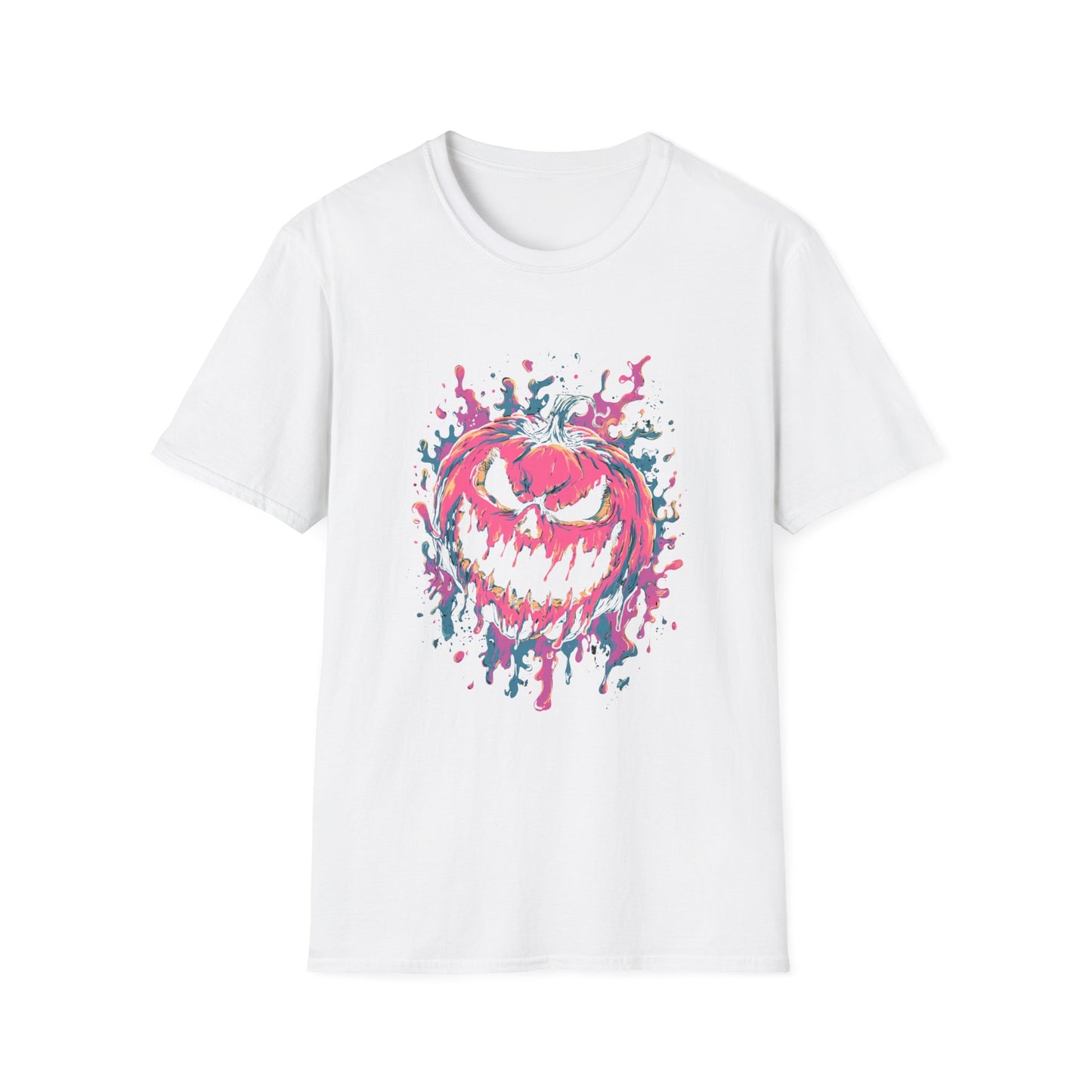 Neon Pumpkin Halloween Tee