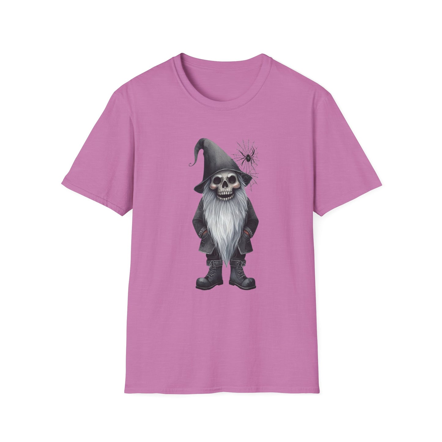 “Grim Gnome” Tee – Webbed Beard & Skull Grin Edition