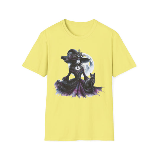 “Moonlit Witch & Cat” Tee – Enchanted Night Edition