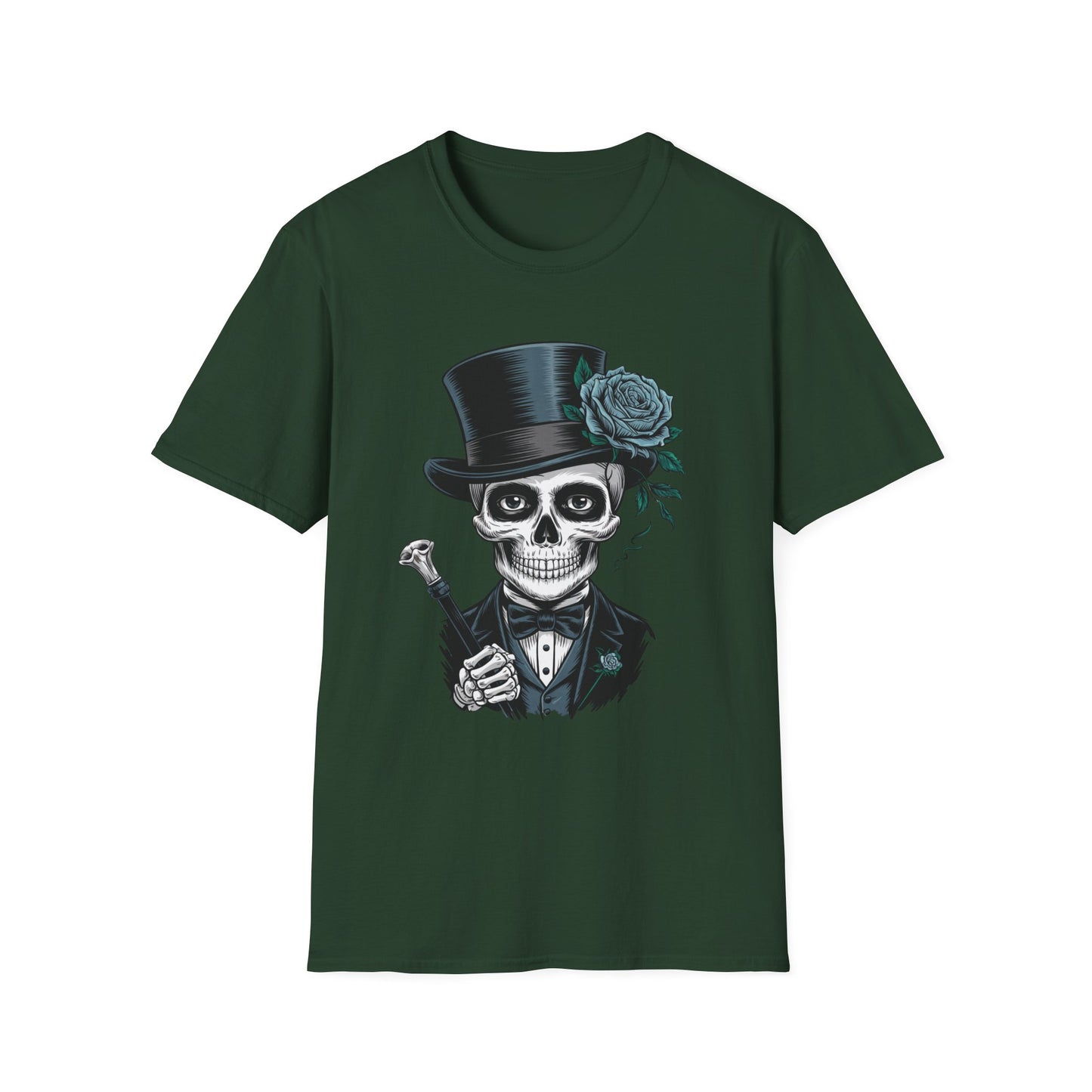 Dead Formal Softstyle T-Shirt, Halloween Shirt, Formal Skeleton Shirt, Funny Skeleton Satire Shirt
