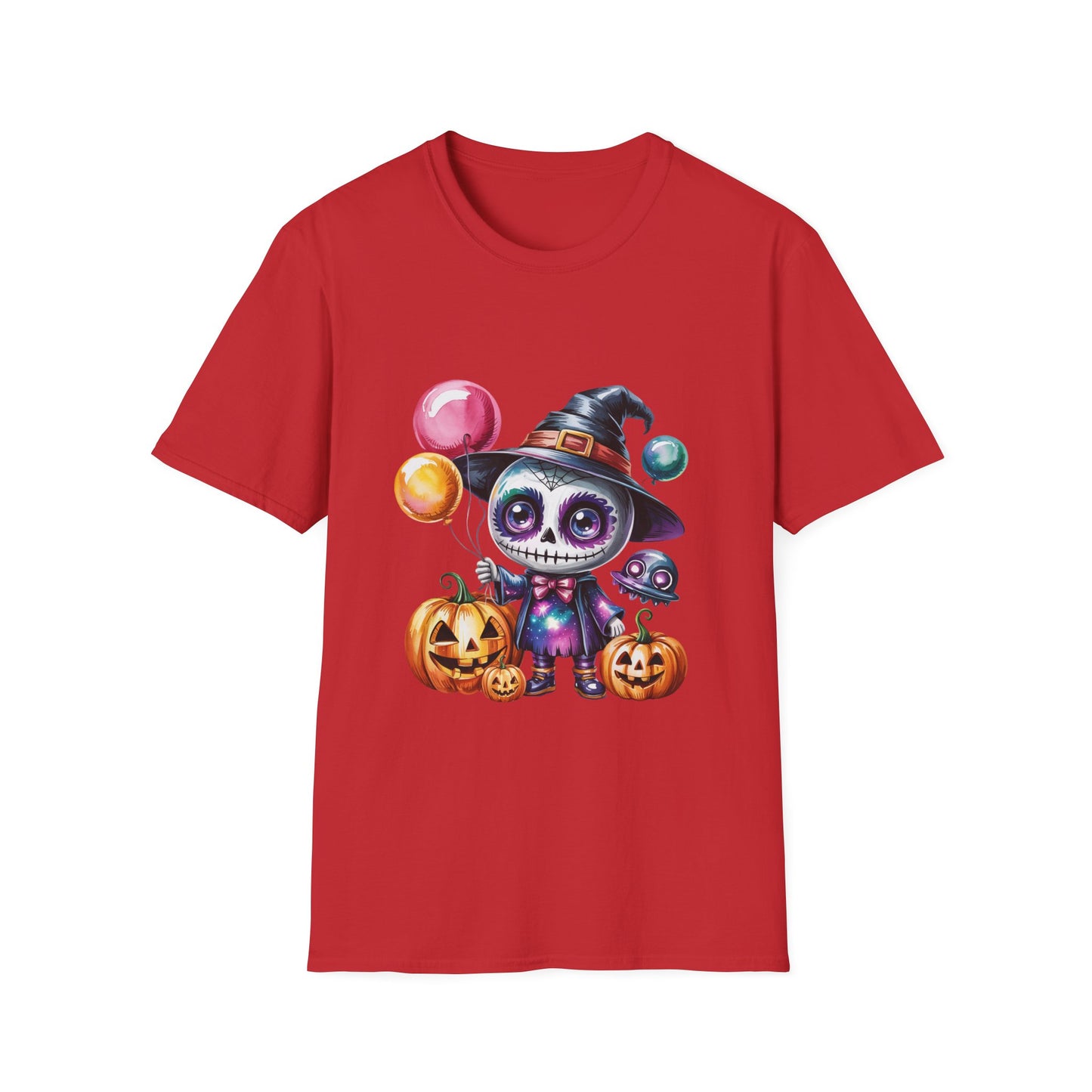 Baby Skeleton Witch Halloween T-Shirt, Spooky Trickster Tee, Sugar Skull Costume Shirt, Halloween Party Top, Day of the Dead Graphic Tee