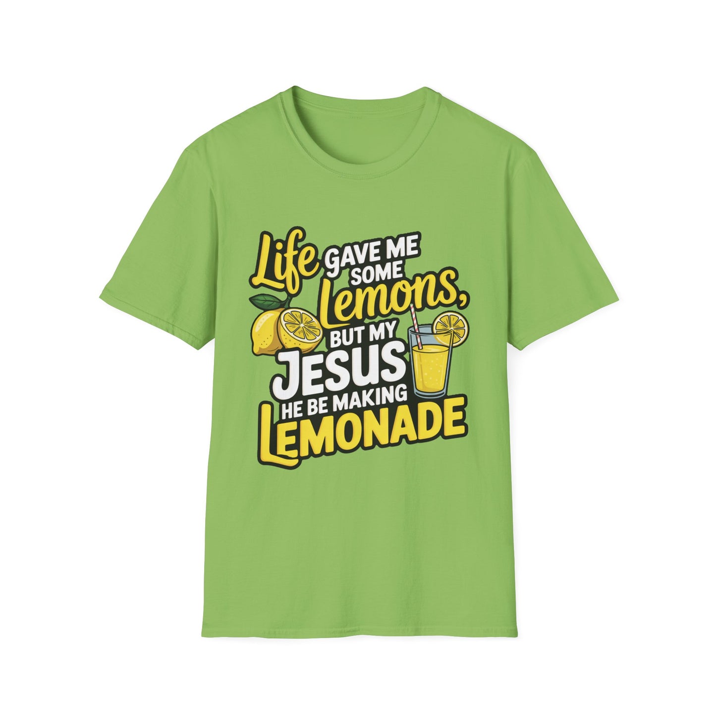 Life Gave Me Lemons, But My Jesus Made Lemonade – Faith-Fueled Graphic T-Shirt