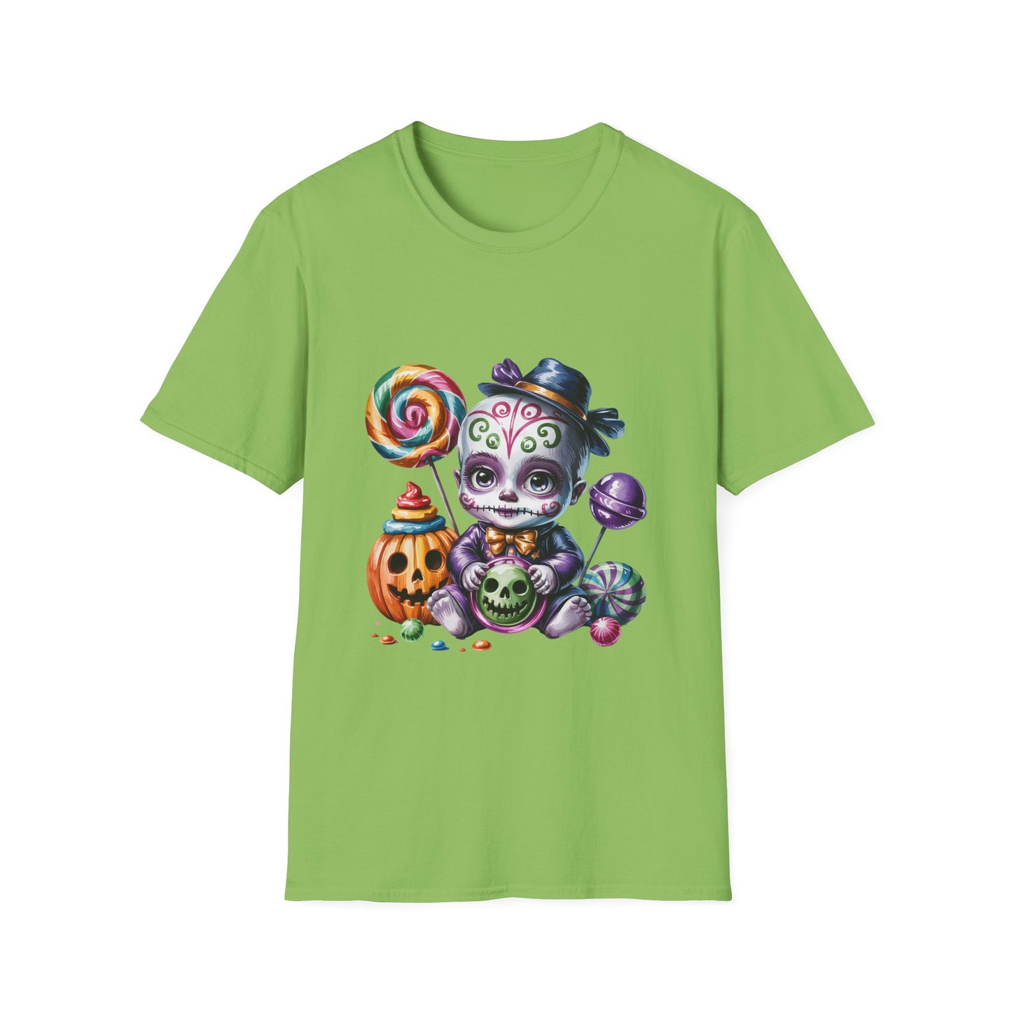 Baby Skeleton Halloween T-Shirt, Spooky Trickster Tee, Sugar Skull Costume Shirt, Halloween Party Top, Day of the Dead Graphic Tee