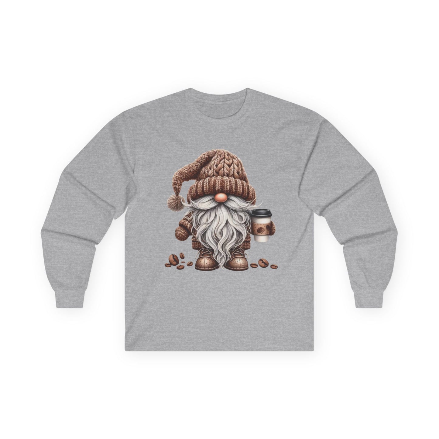 “Coffee Gnome” Long Sleeve Tee – Brewed & Bearded Edition