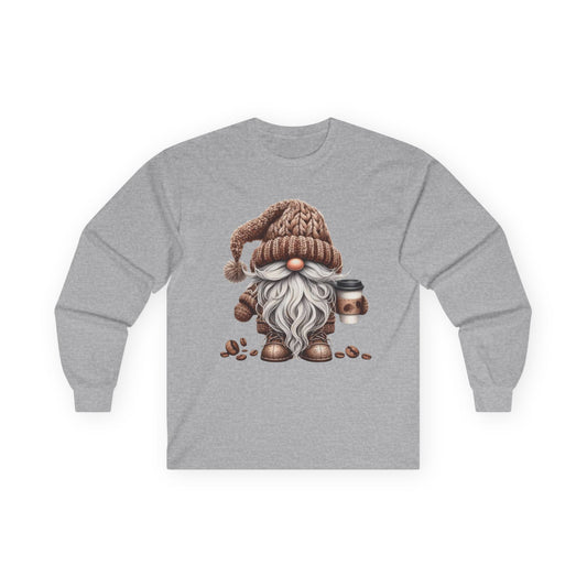 “Coffee Gnome” Long Sleeve Tee – Brewed & Bearded Edition