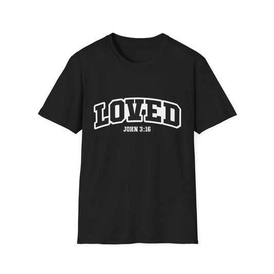 LOVED Tee – John 3:16 Collegiate Edition