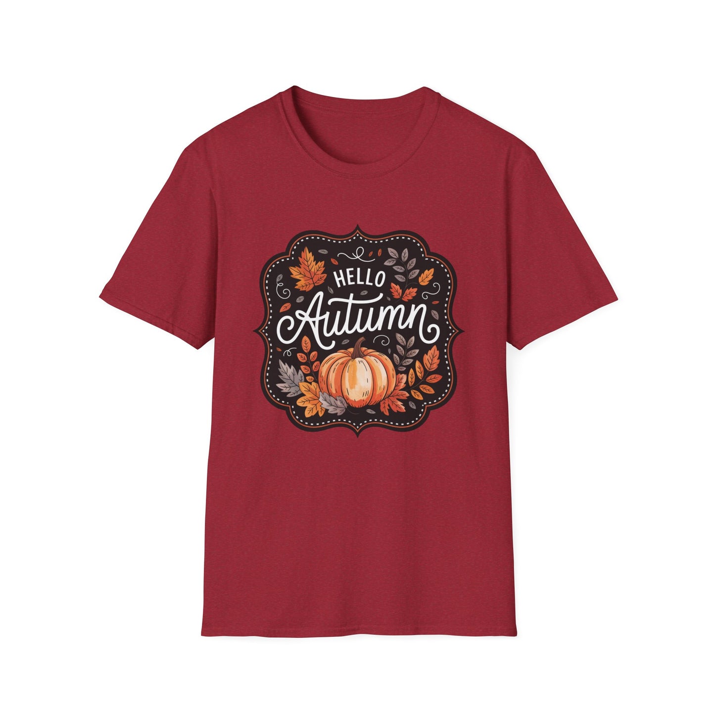“Hello Autumn” Tee – Pumpkin & Leaves Edition