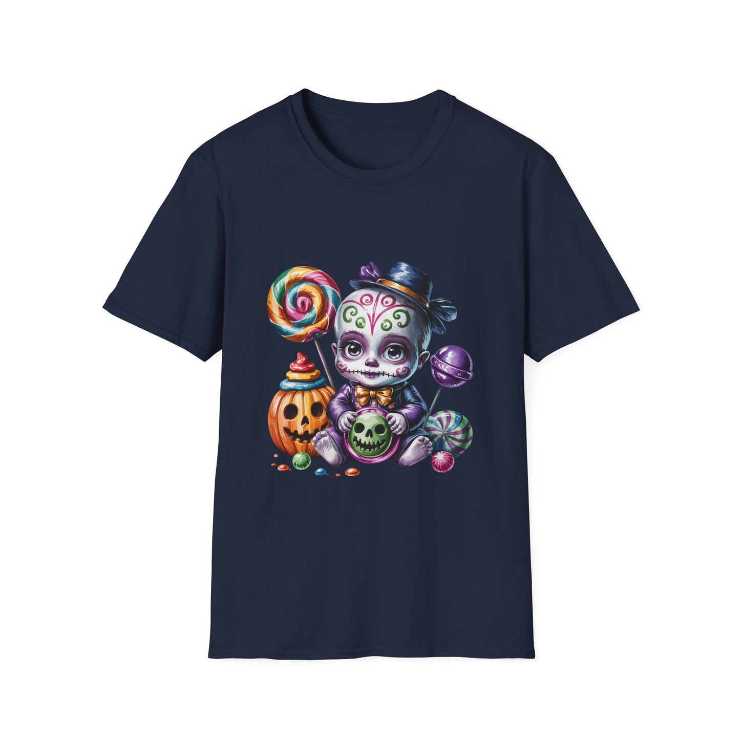 Baby Skeleton Halloween T-Shirt, Spooky Trickster Tee, Sugar Skull Costume Shirt, Halloween Party Top, Day of the Dead Graphic Tee