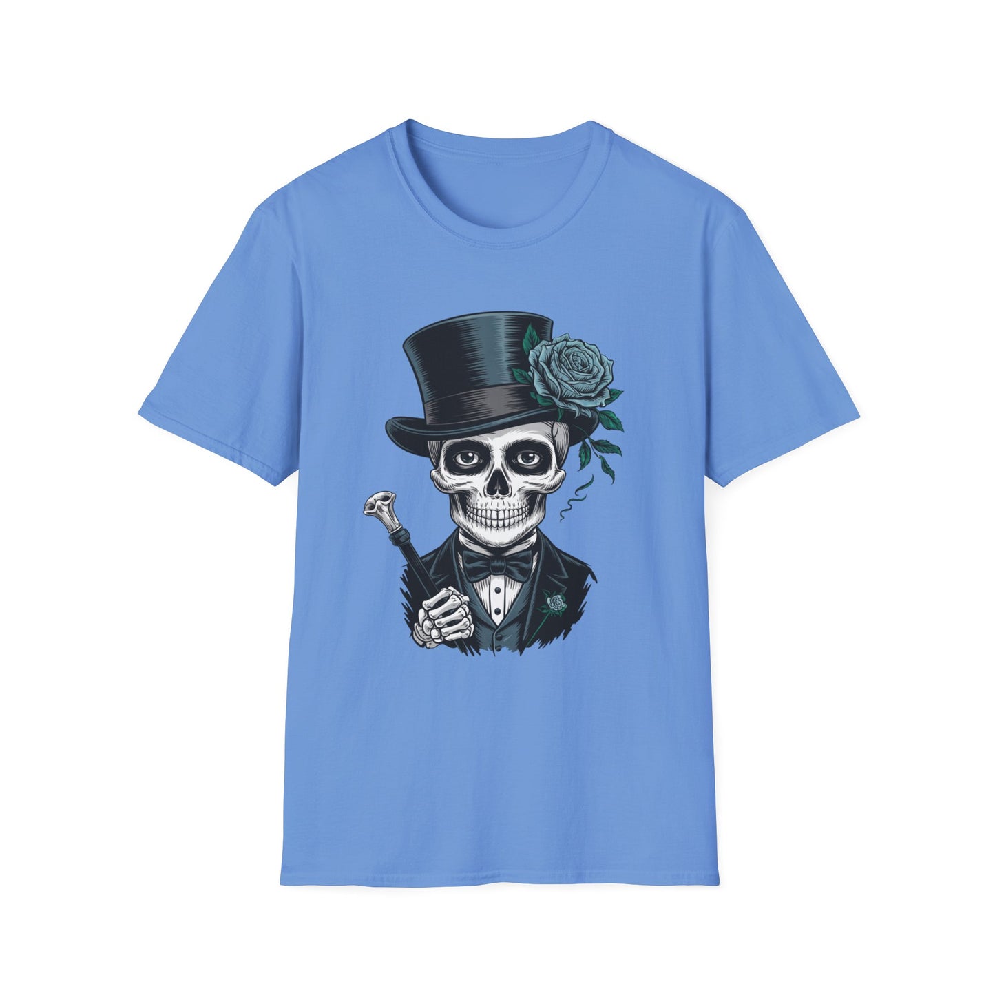 Dead Formal Softstyle T-Shirt, Halloween Shirt, Formal Skeleton Shirt, Funny Skeleton Satire Shirt