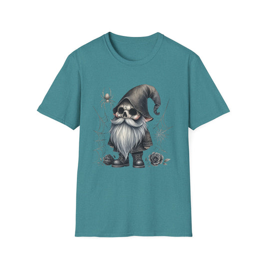 “Cracked Skull Gnome” Tee – Web & Rose Edition