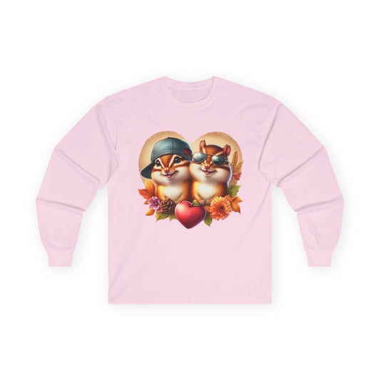 “Chipmunk Love” Long Sleeve Tee – Flannel Hearts Edition