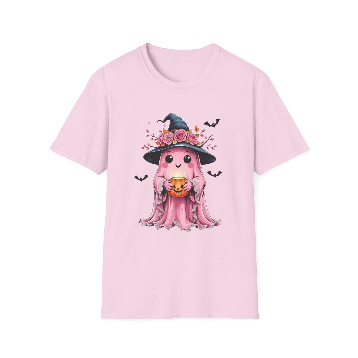 “Ghost & Pumpkin” Tee – Floral Witch Hat Edition