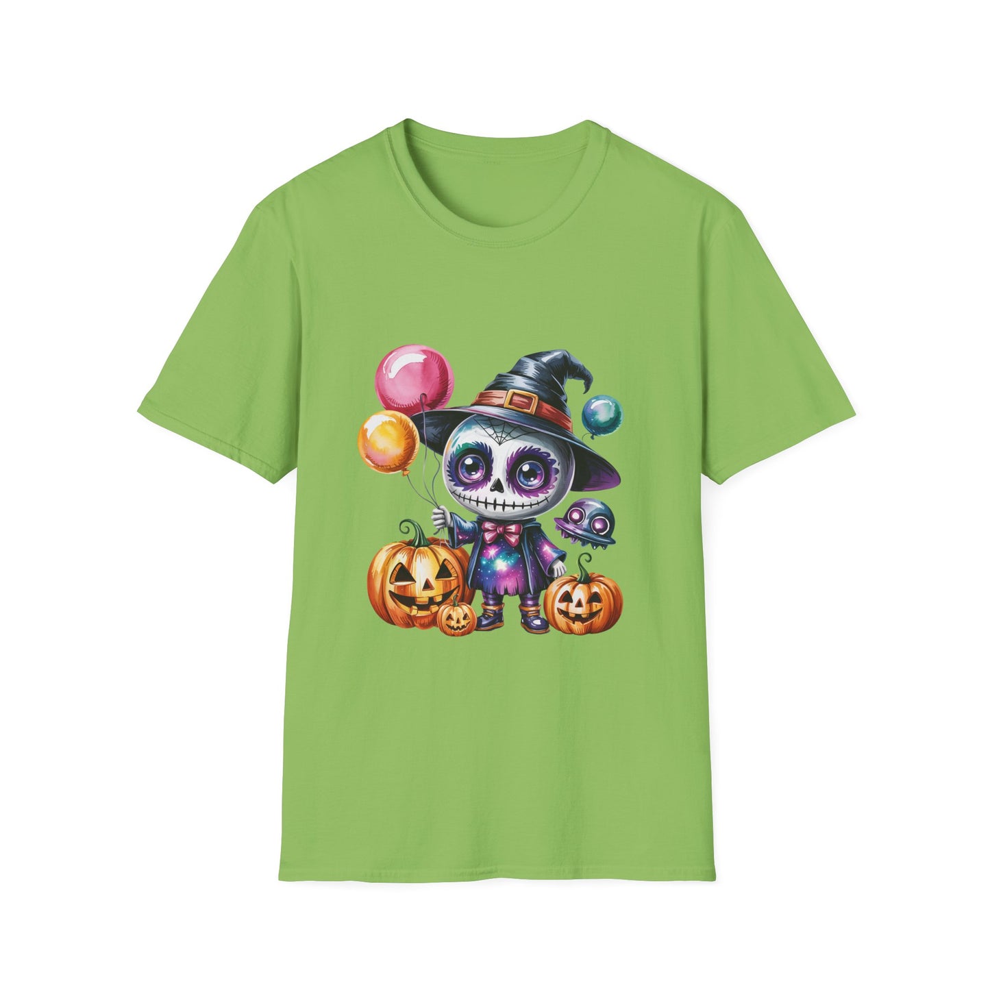 Baby Skeleton Witch Halloween T-Shirt, Spooky Trickster Tee, Sugar Skull Costume Shirt, Halloween Party Top, Day of the Dead Graphic Tee
