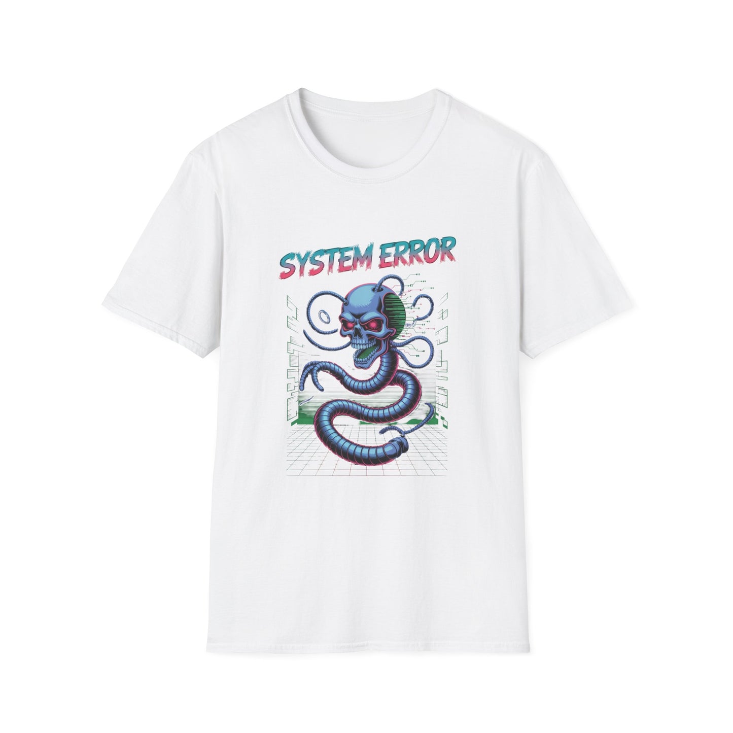 System Error – Cyber Skull Serpent Design