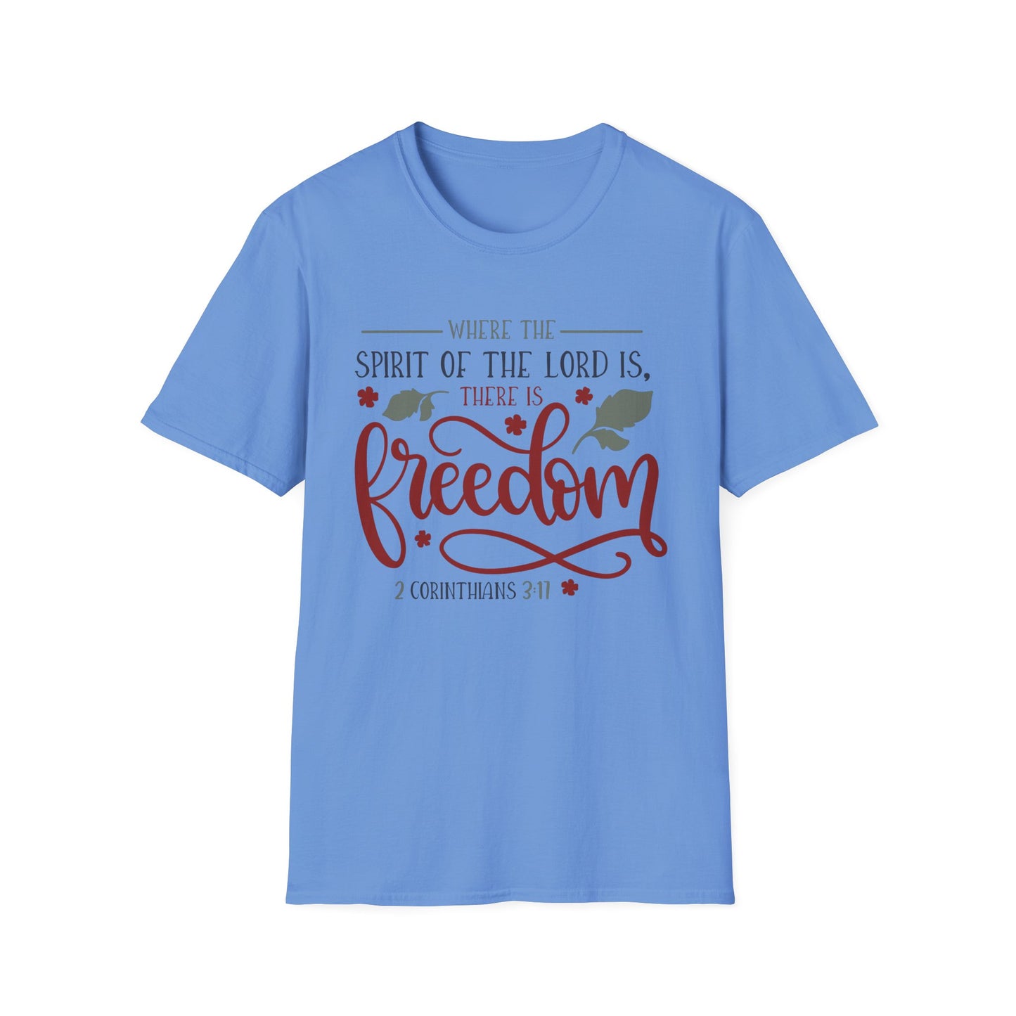 Freedom in the Spirit Tee – 2 Corinthians 3:17 Floral Edition