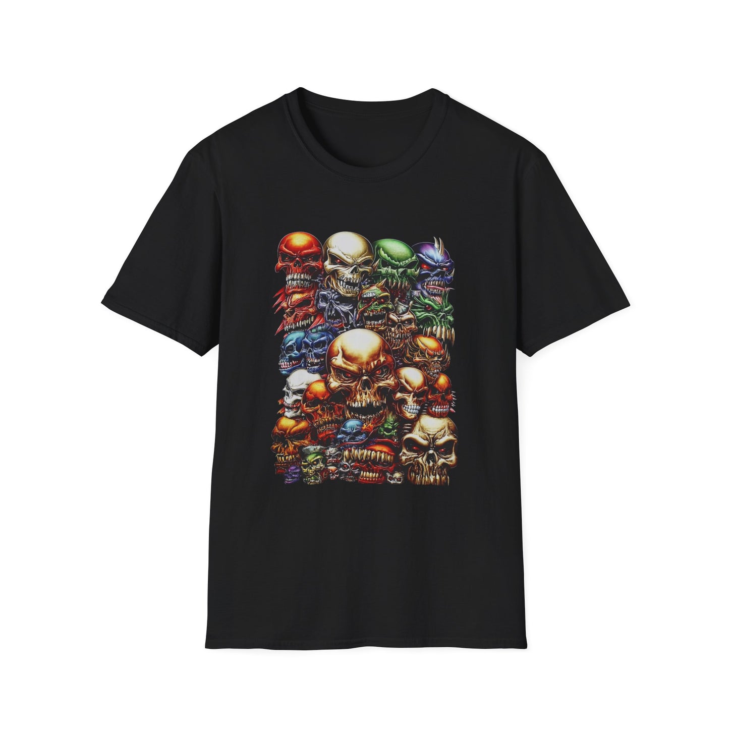 Skull Riot Abstract Skulls Halloween Tee