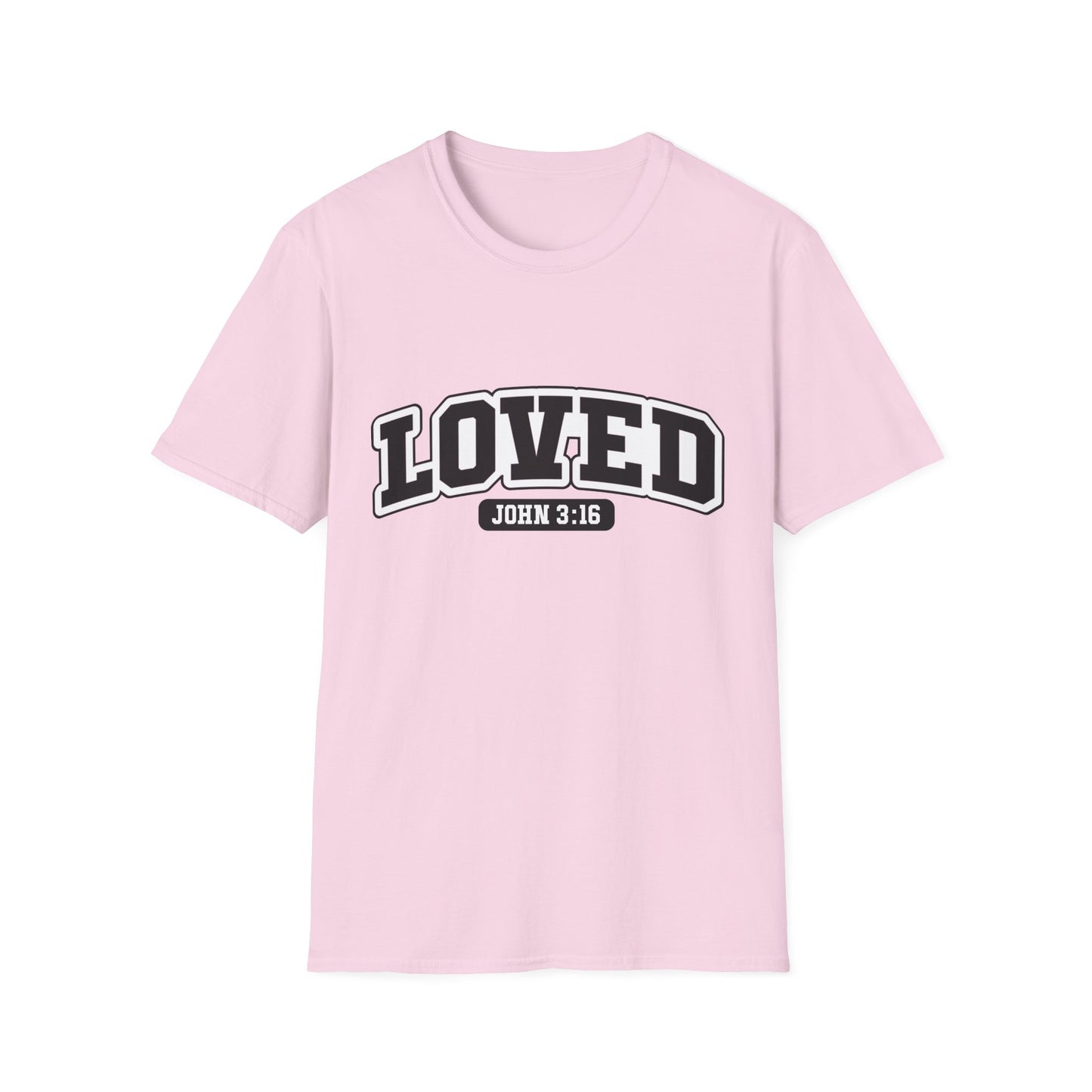 LOVED Tee – John 3:16 Collegiate Edition