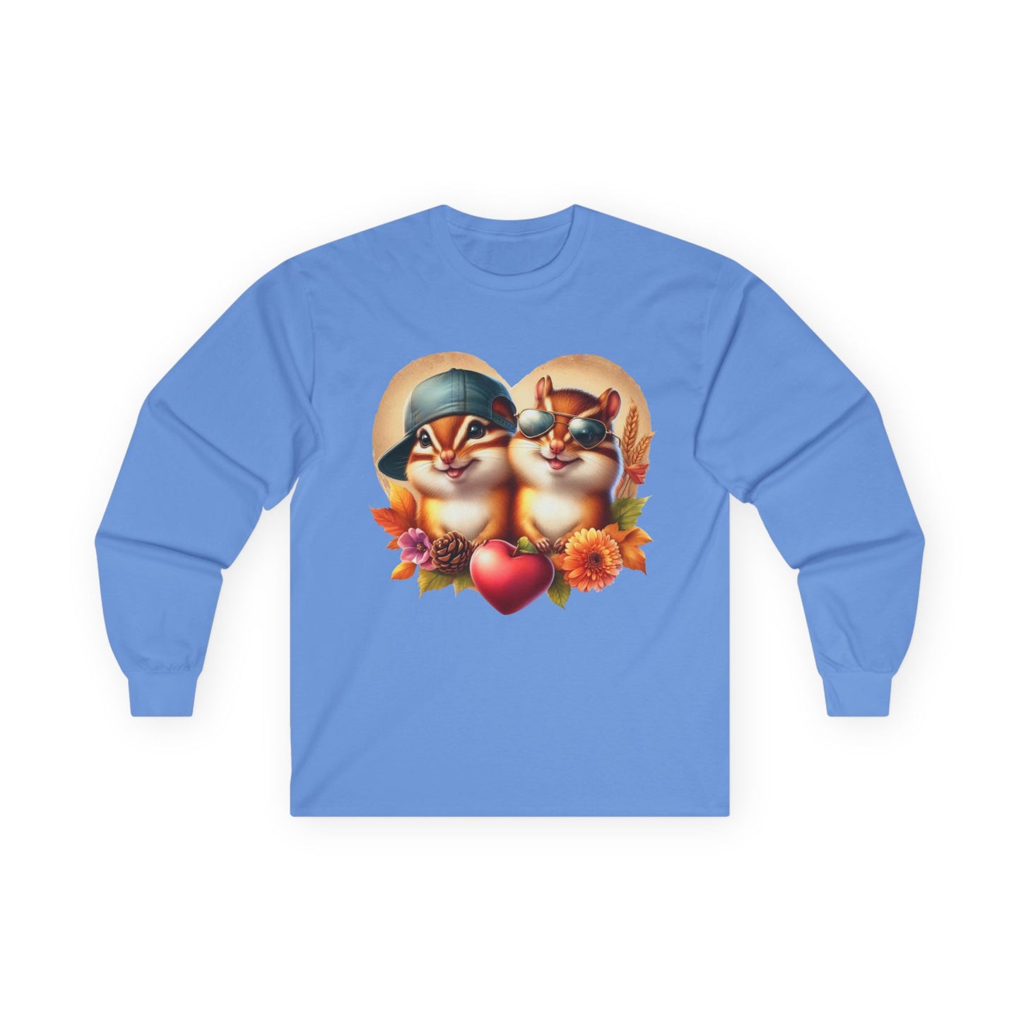 “Chipmunk Love” Long Sleeve Tee – Flannel Hearts Edition