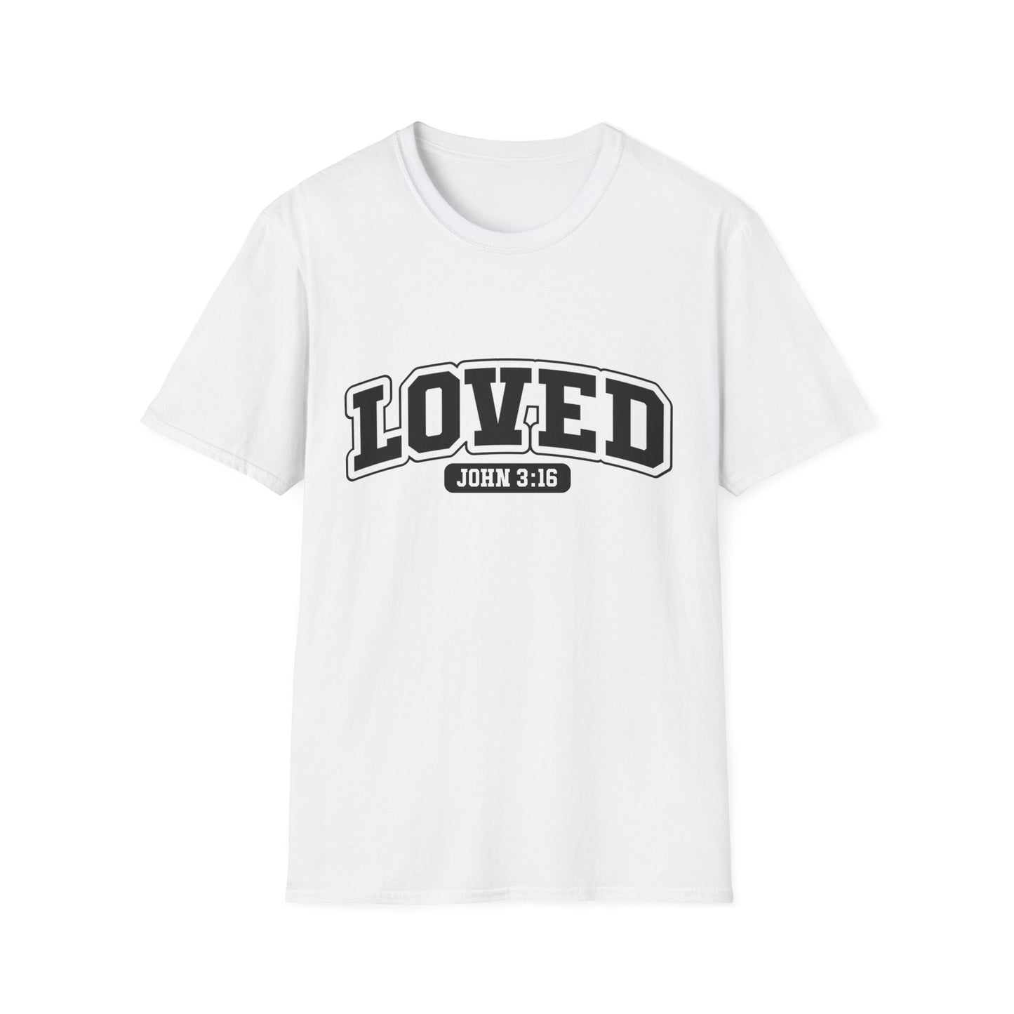 LOVED Tee – John 3:16 Collegiate Edition