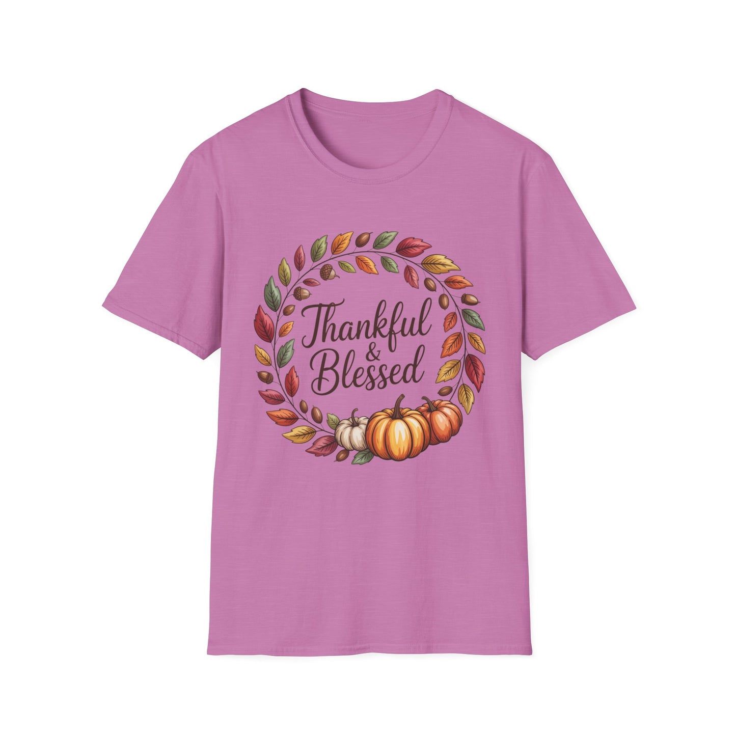 Thankful & Blessed – Autumn Wreath Edition Short Sleeve Tee