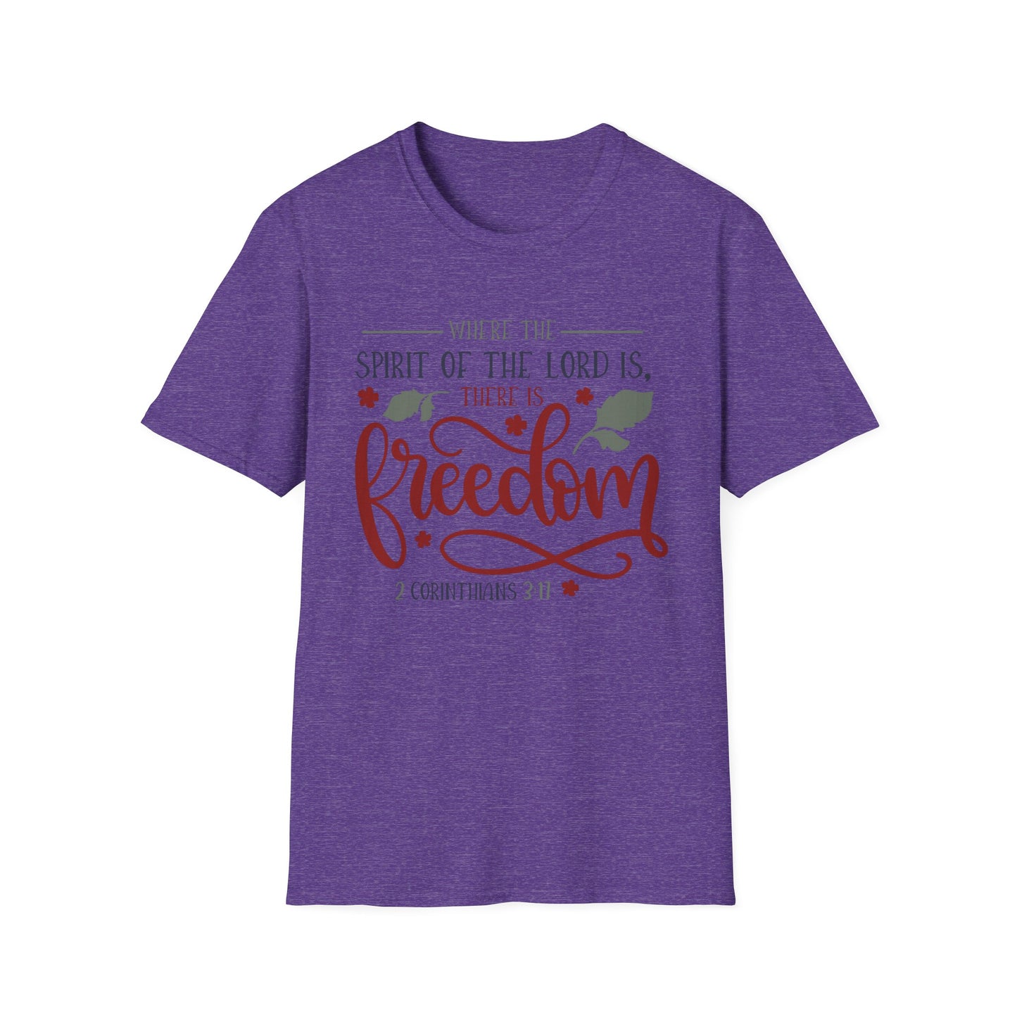 Freedom in the Spirit Tee – 2 Corinthians 3:17 Floral Edition