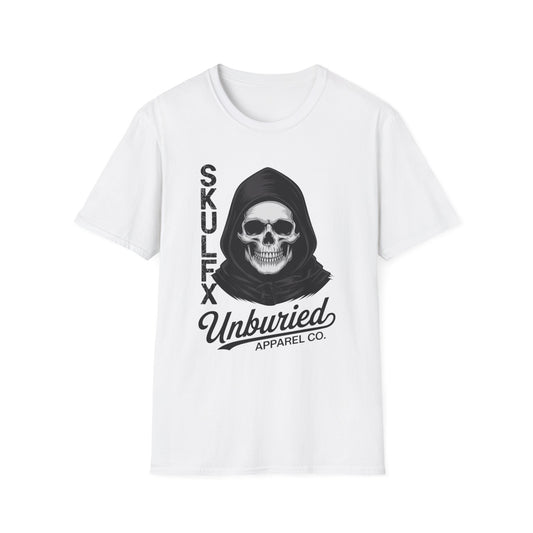 Skull Hooded Light Colored Graphic T-Shirt