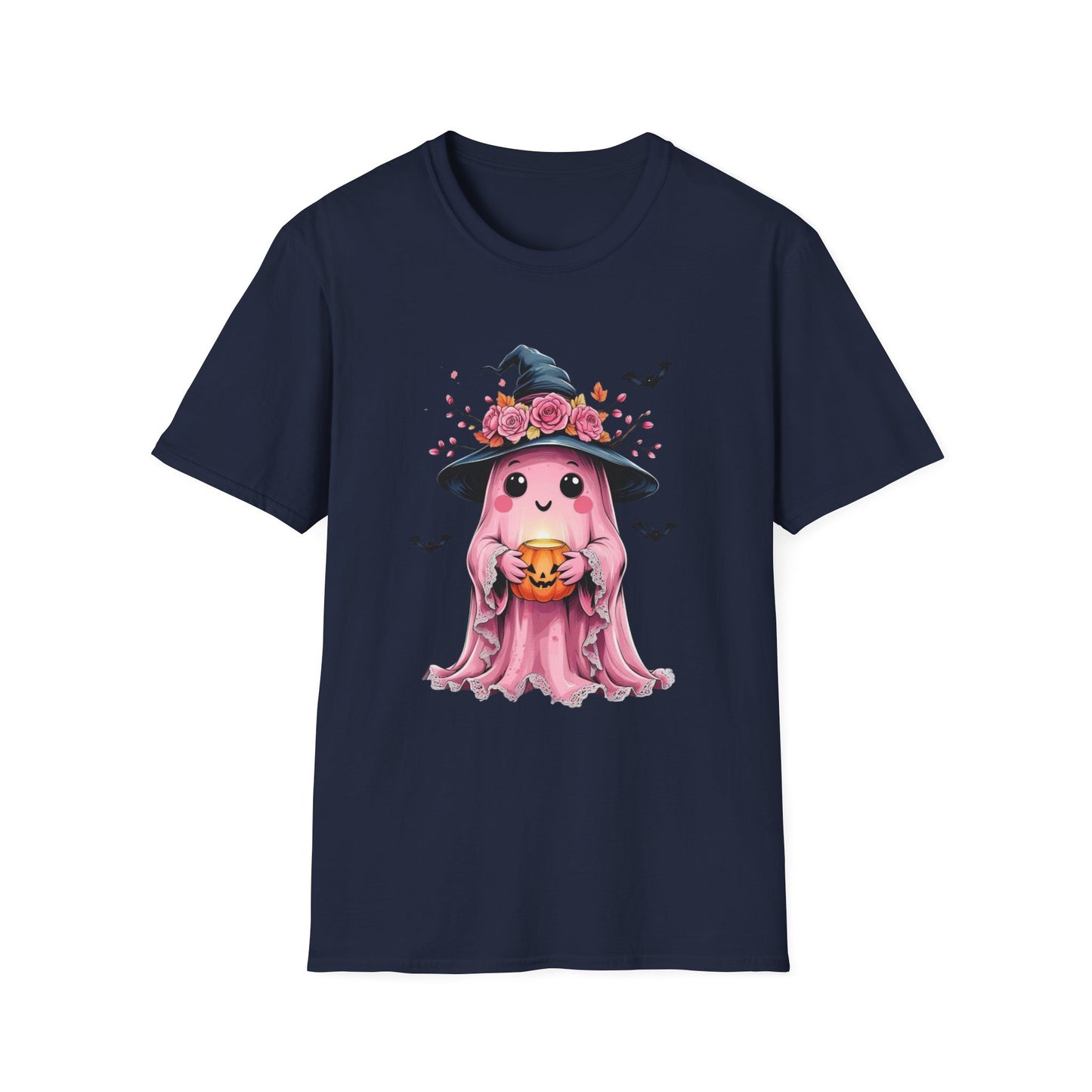“Ghost & Pumpkin” Tee – Floral Witch Hat Edition
