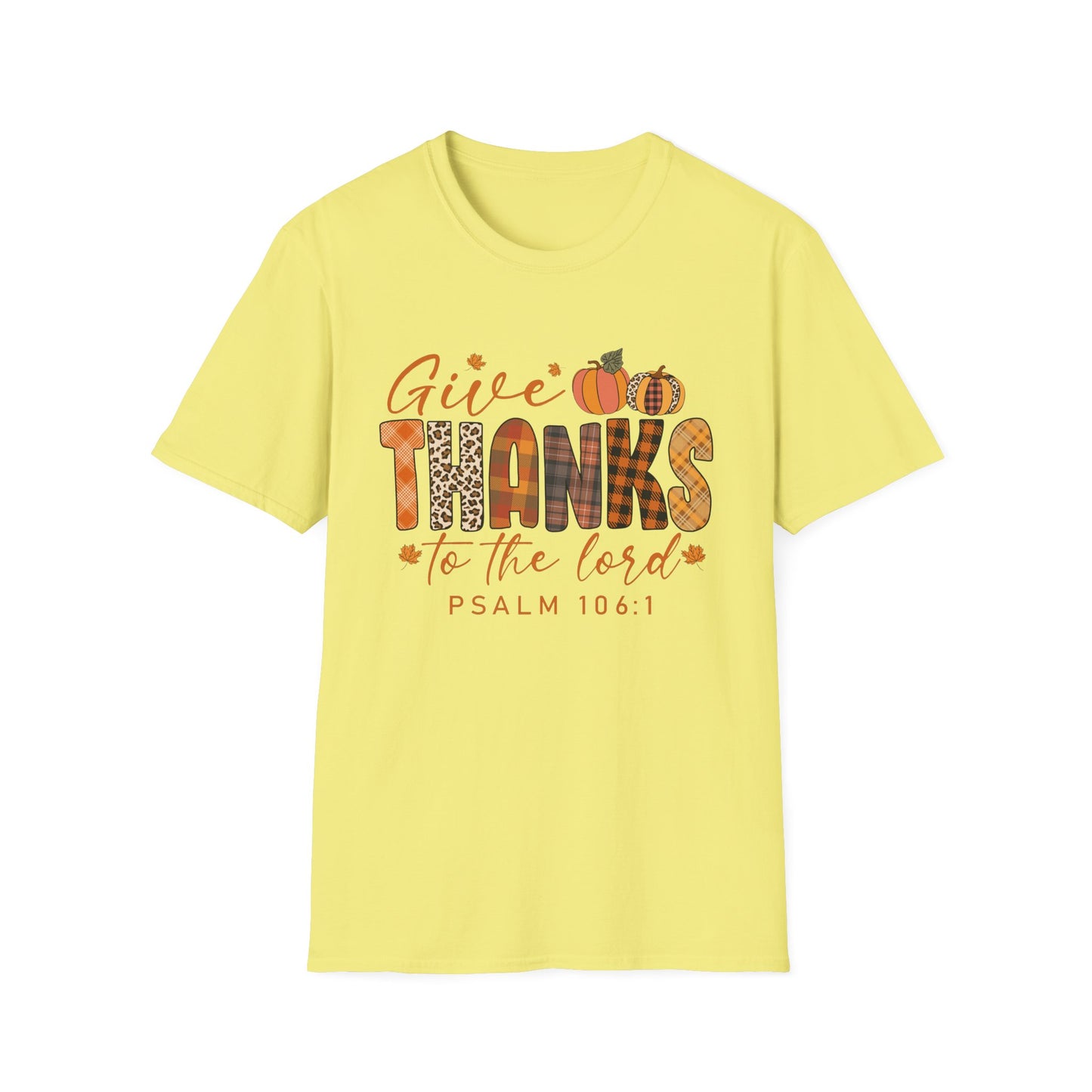 Give THANKS to the Lord – Psalm 106:1 Short Sleeve Tee