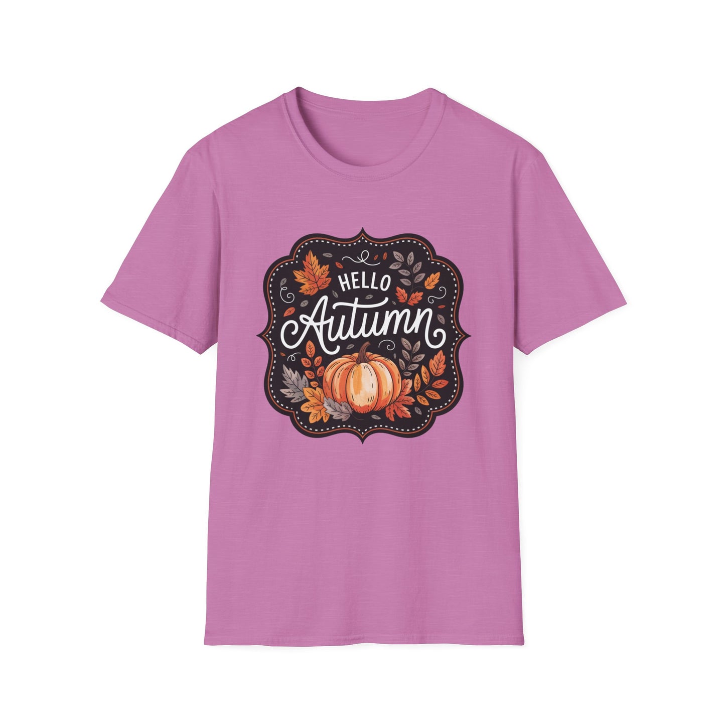 “Hello Autumn” Tee – Pumpkin & Leaves Edition