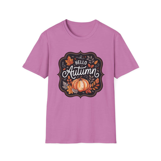 “Hello Autumn” Tee – Pumpkin & Leaves Edition
