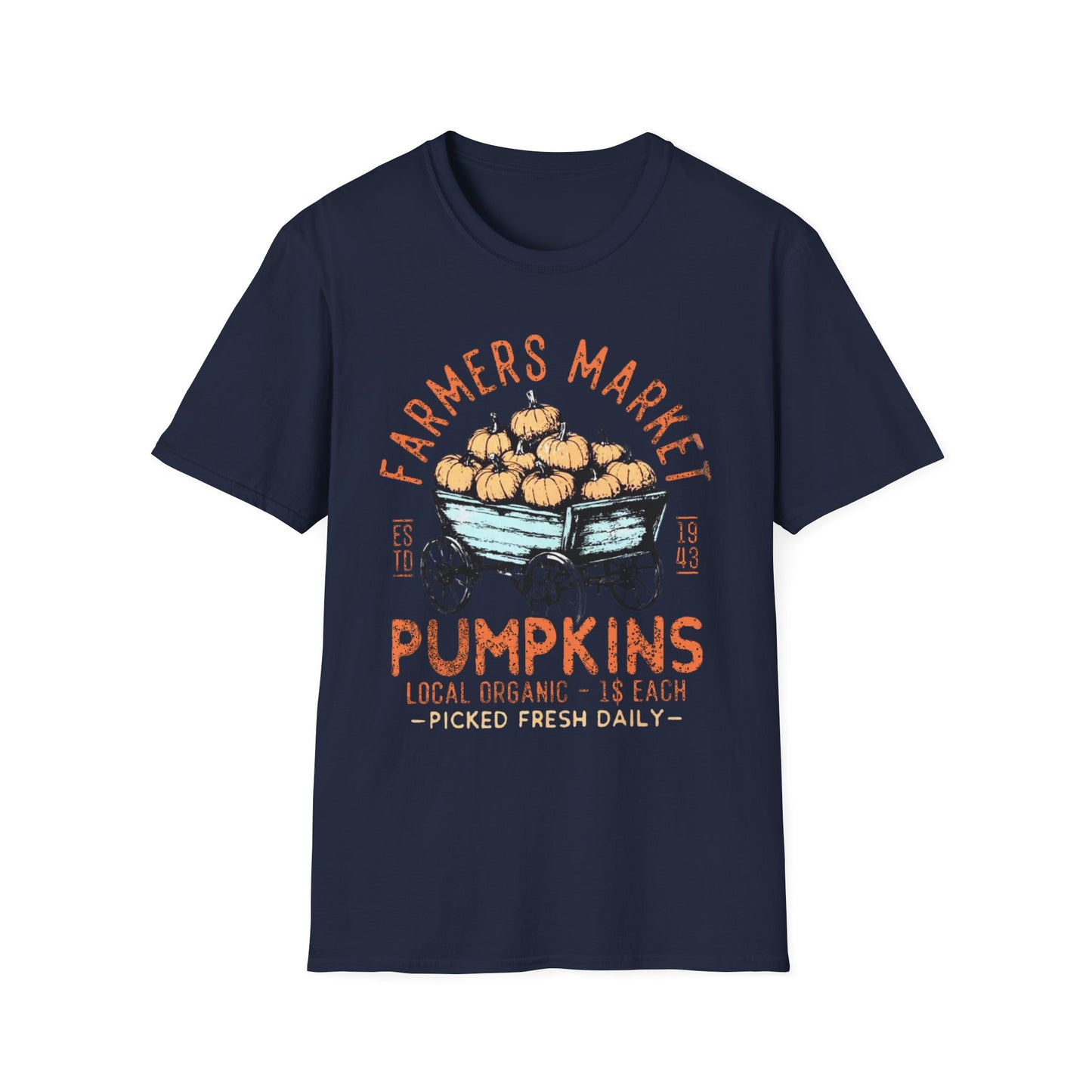 “Farmers Market Pumpkin Cart” Tee – Est. 1943 Edition
