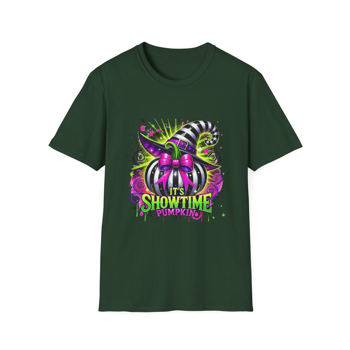 It's Showtime Pumpkin Softstyle T-Shirt, Trick or Treat Tee, Spooky Halloween Shirt, Cute Pumpkin Shirt