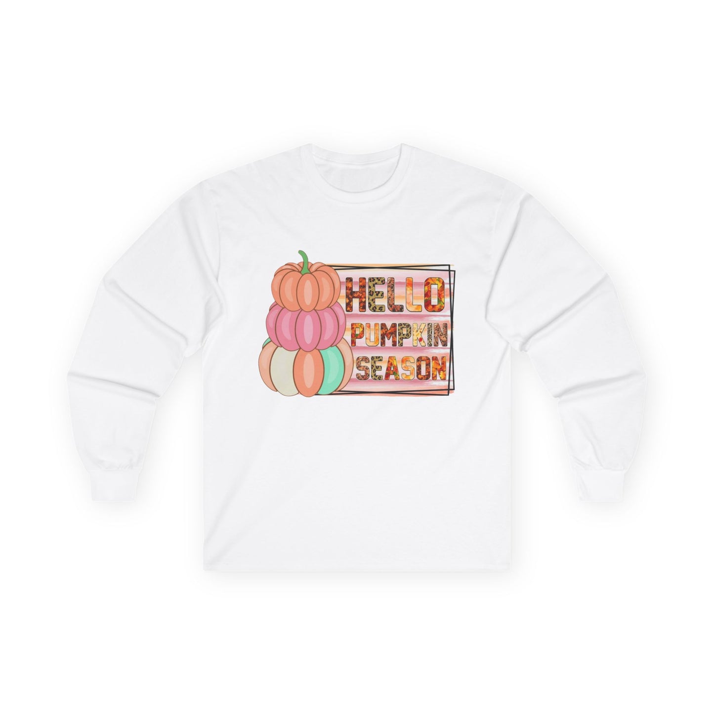 “Hello Pumpkin Season” Long Sleeve Tee – Pastel Stack Edition