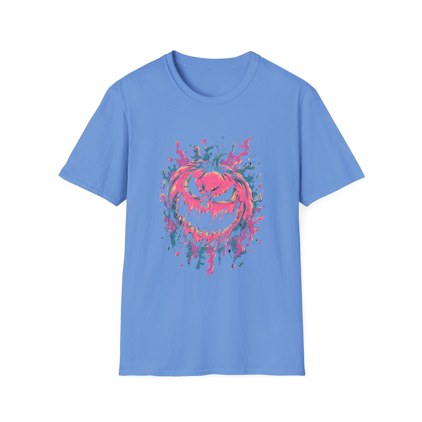 Neon Pumpkin Halloween Tee