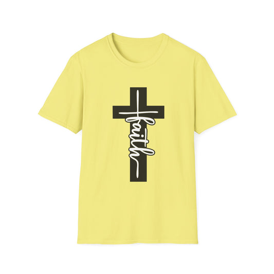 Faith Tee – Vertical Cross Script Edition