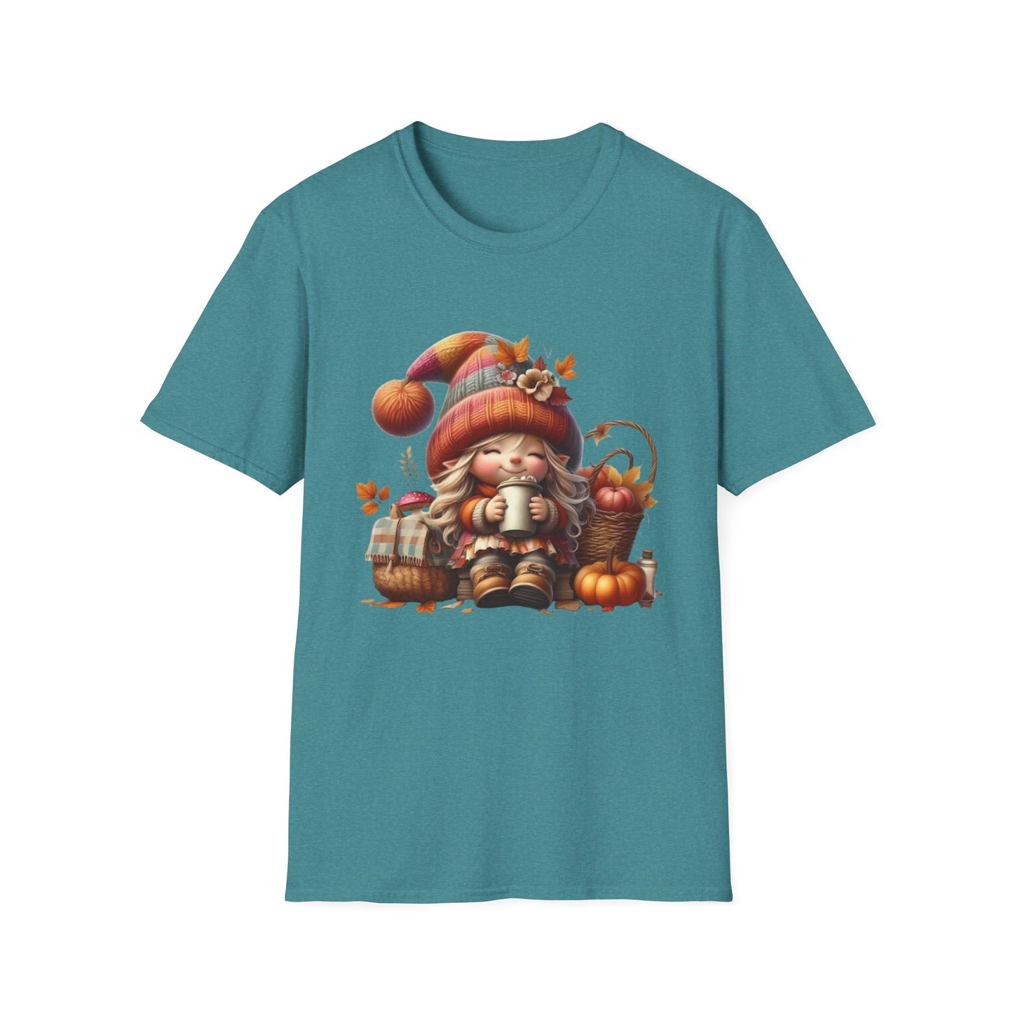 “Cozy Cup Gnome” Tee – Autumn Hearth Edition