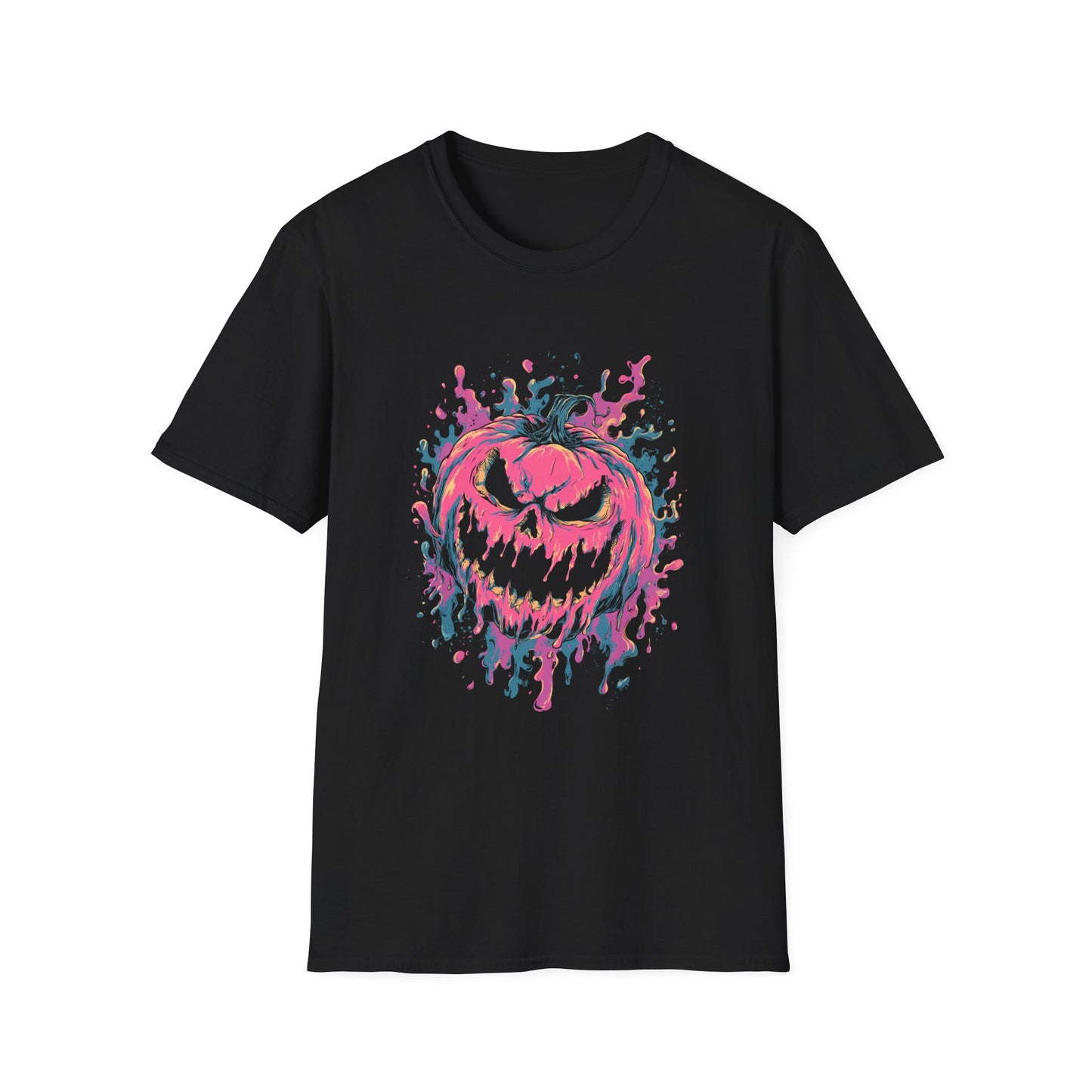 Neon Pumpkin Halloween Tee