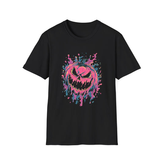 Neon Pumpkin Halloween Tee