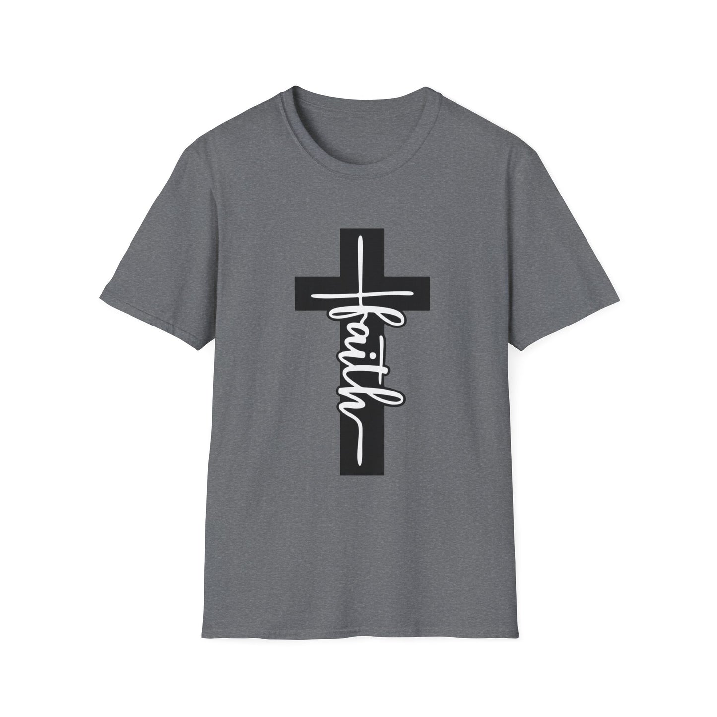 Faith Tee – Vertical Cross Script Edition