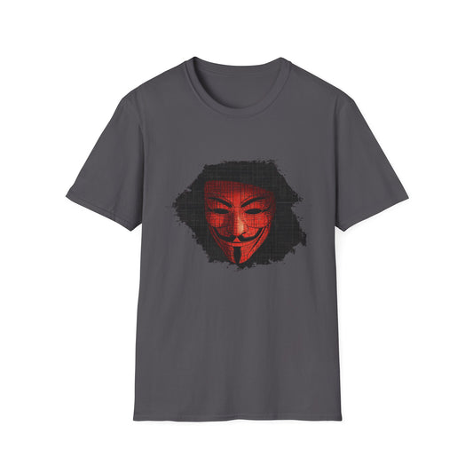 Encrypted Vendetta – Cyber Mask Grid Design