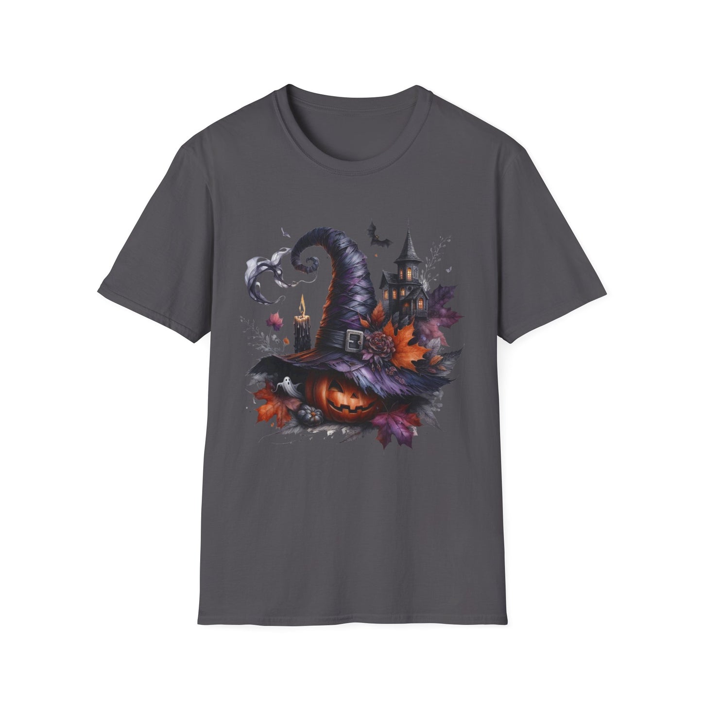 “Haunted Harvest” Tee – Witch Hat & Pumpkin Edition