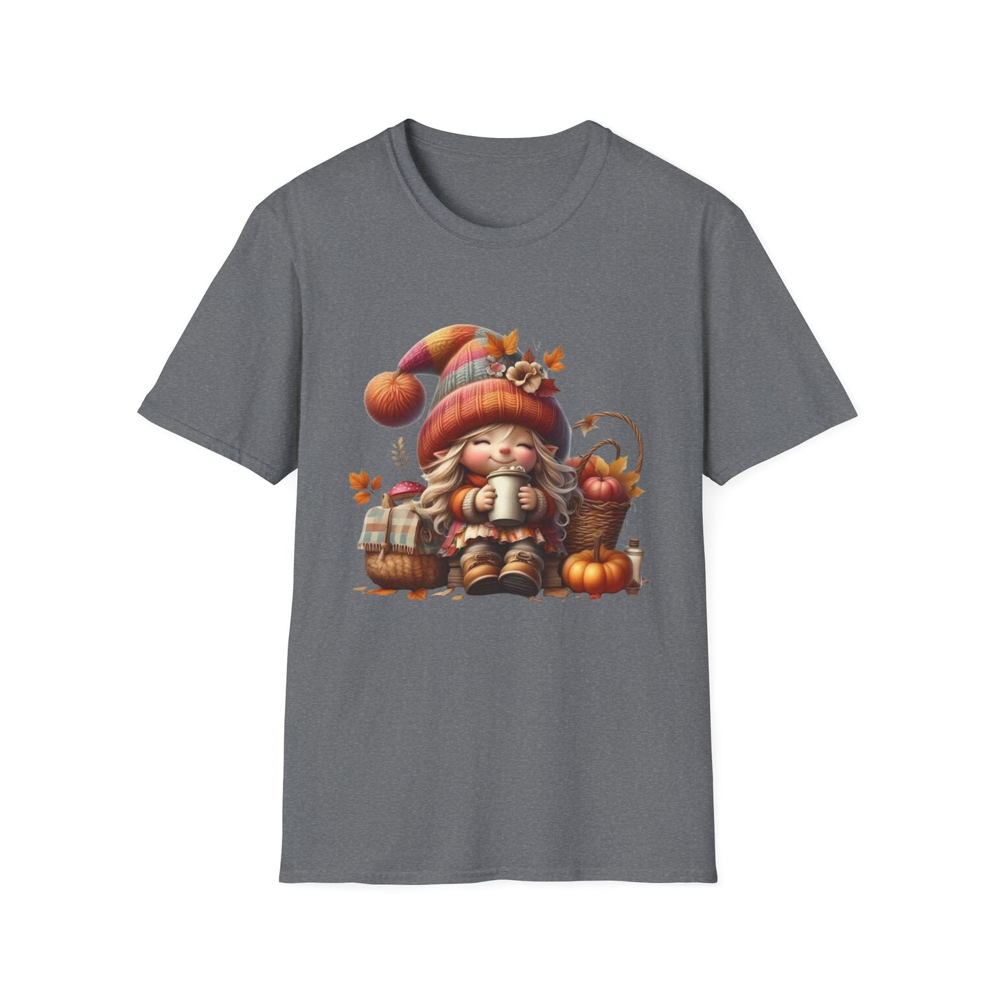“Cozy Cup Gnome” Tee – Autumn Hearth Edition