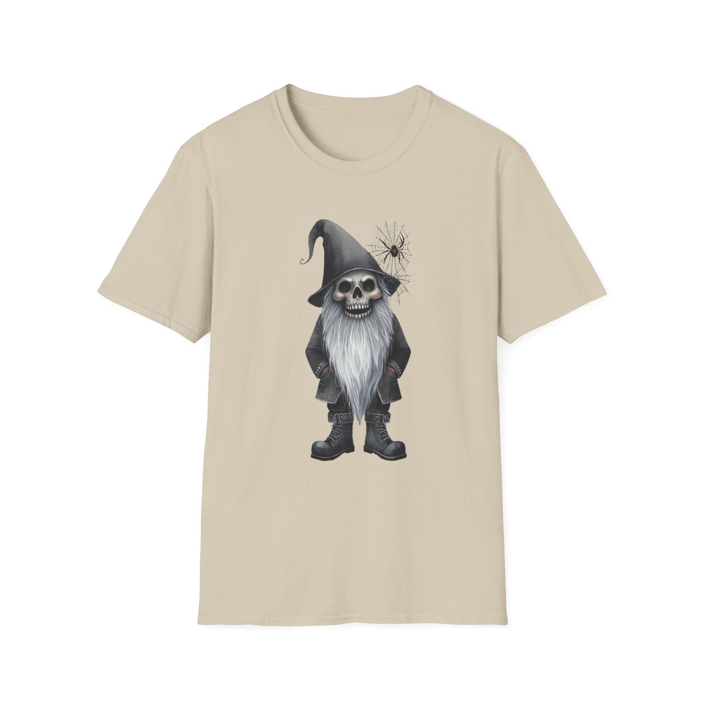 “Grim Gnome” Tee – Webbed Beard & Skull Grin Edition