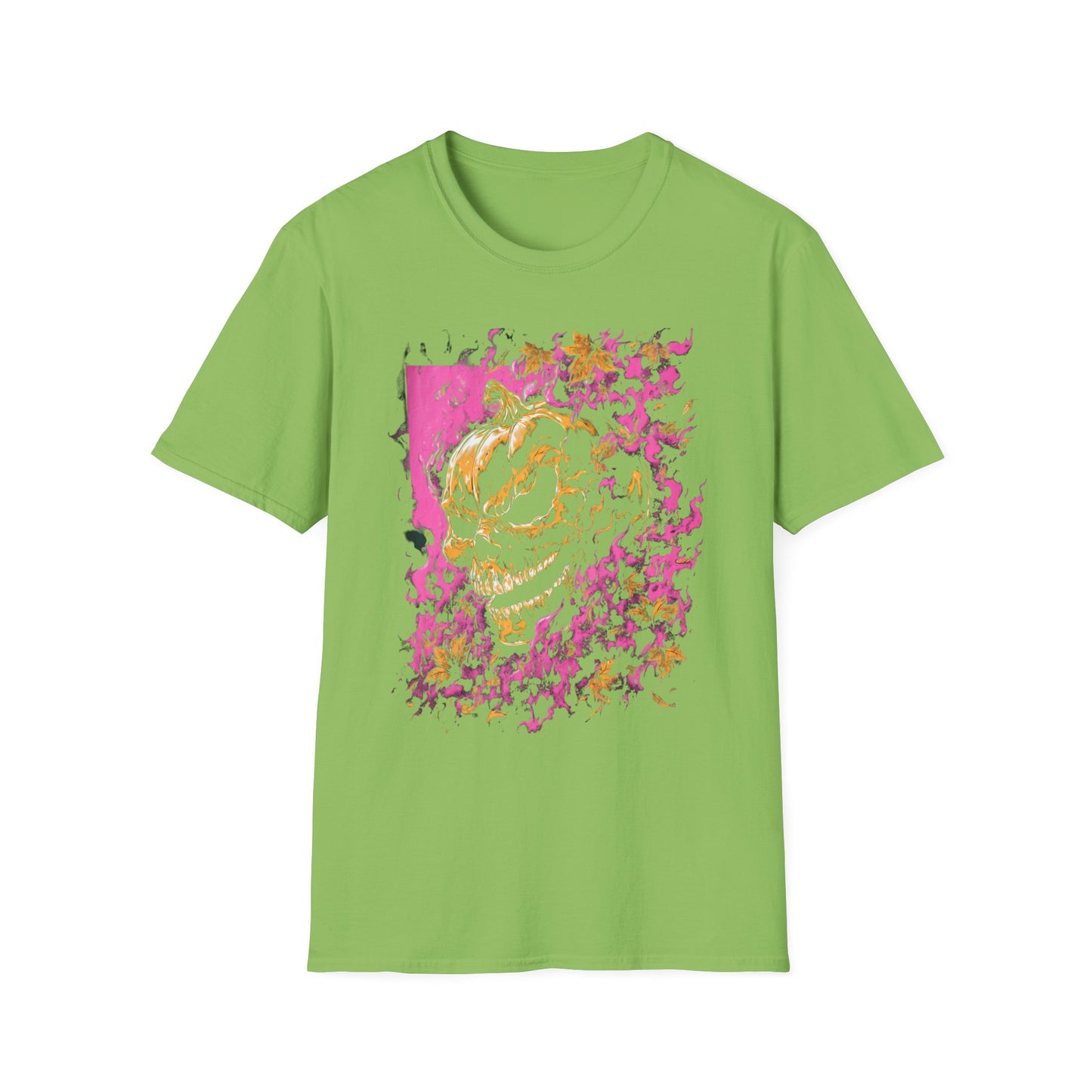 Hellgourd Flaming Skull Halloween Head Tee