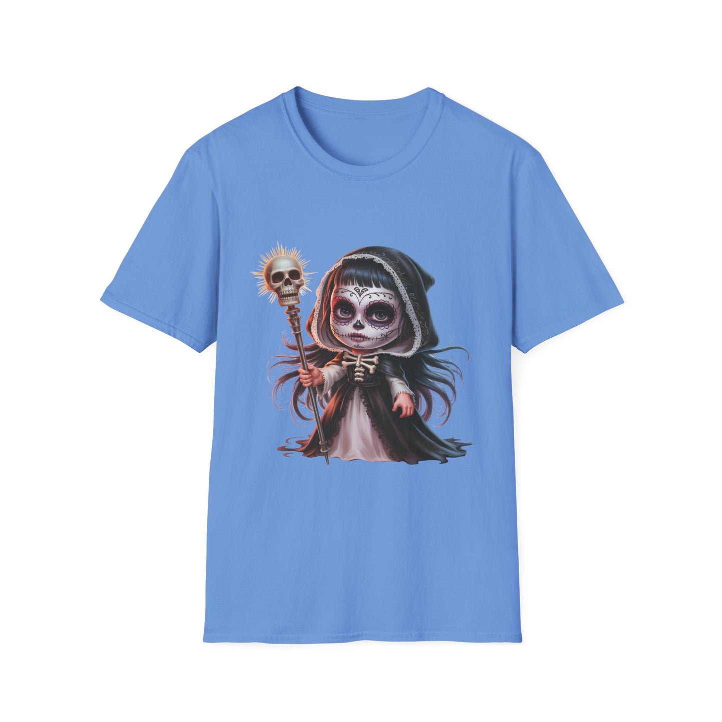 Reverent Gothic T-Shirt, Sacred Halloween Tee, Sugar Skull Shirt, Day of the Dead Top, Gothic Fantasy Clothing