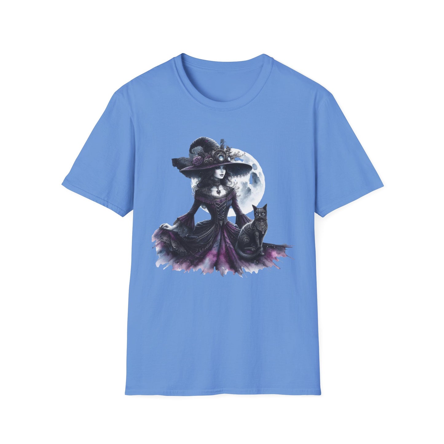 “Moonlit Witch & Cat” Tee – Enchanted Night Edition