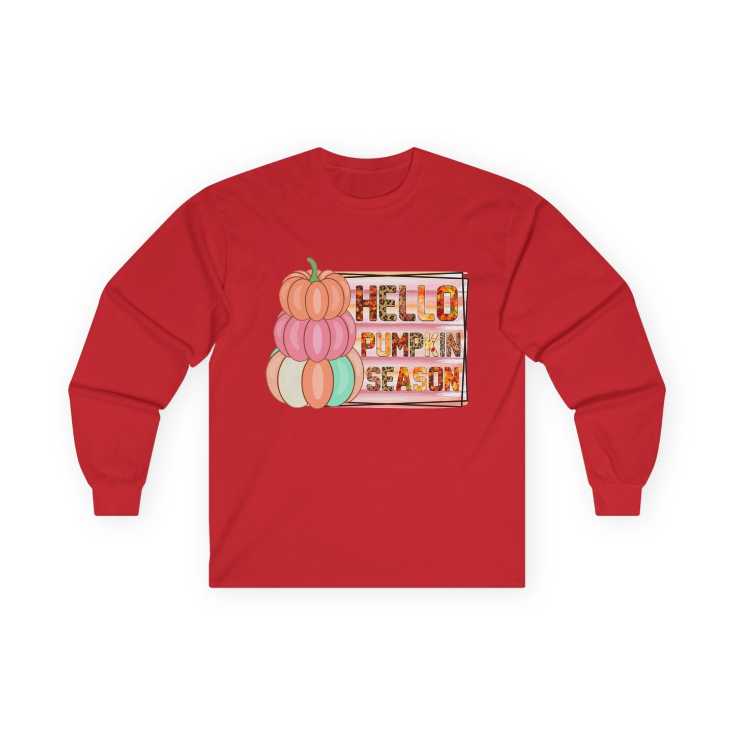 “Hello Pumpkin Season” Long Sleeve Tee – Pastel Stack Edition