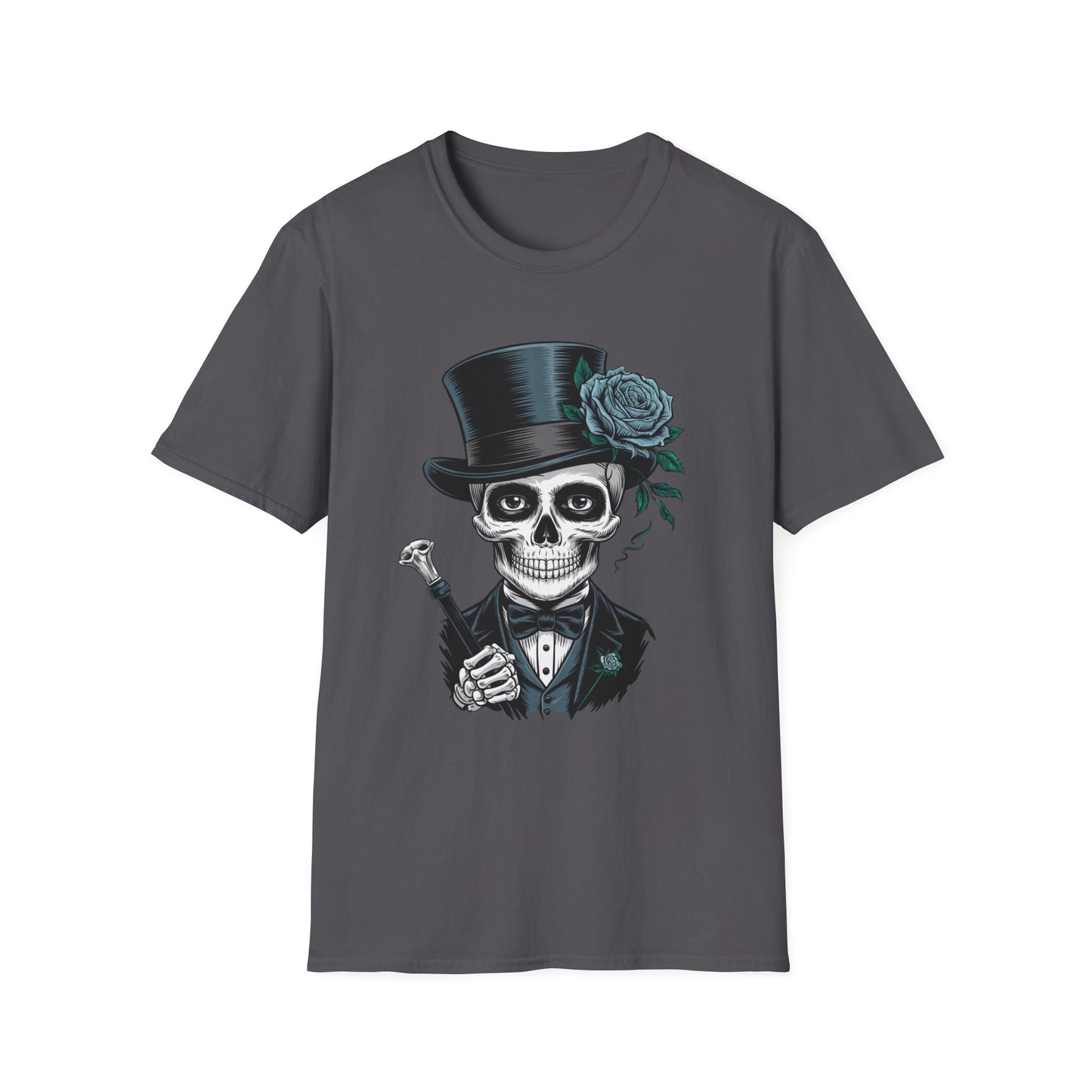 Dead Formal Softstyle T-Shirt, Halloween Shirt, Formal Skeleton Shirt, Funny Skeleton Satire Shirt
